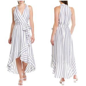 New JULIA JORDAN Striped Tie Waist Midi Dress Size 12